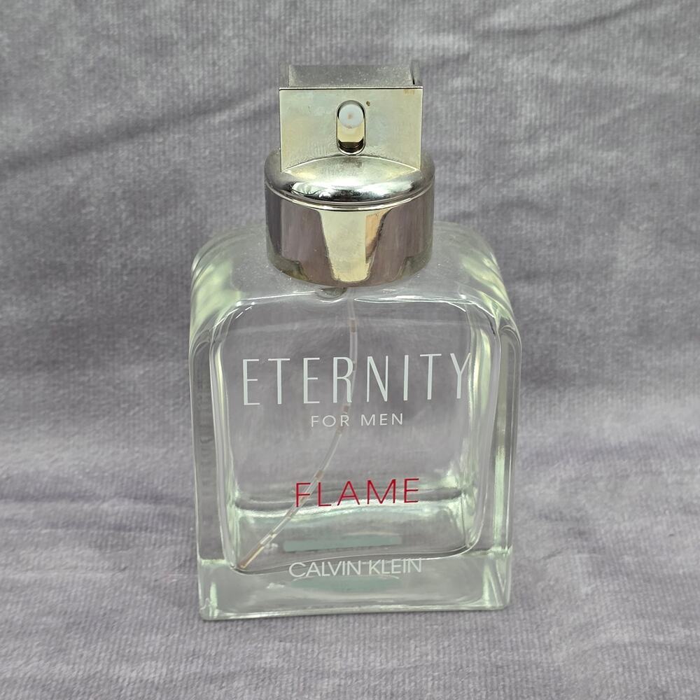 Calvin Klein Eternity Flame 3.4‎ FL OZ 100 ML Empty Glass Bottle Only